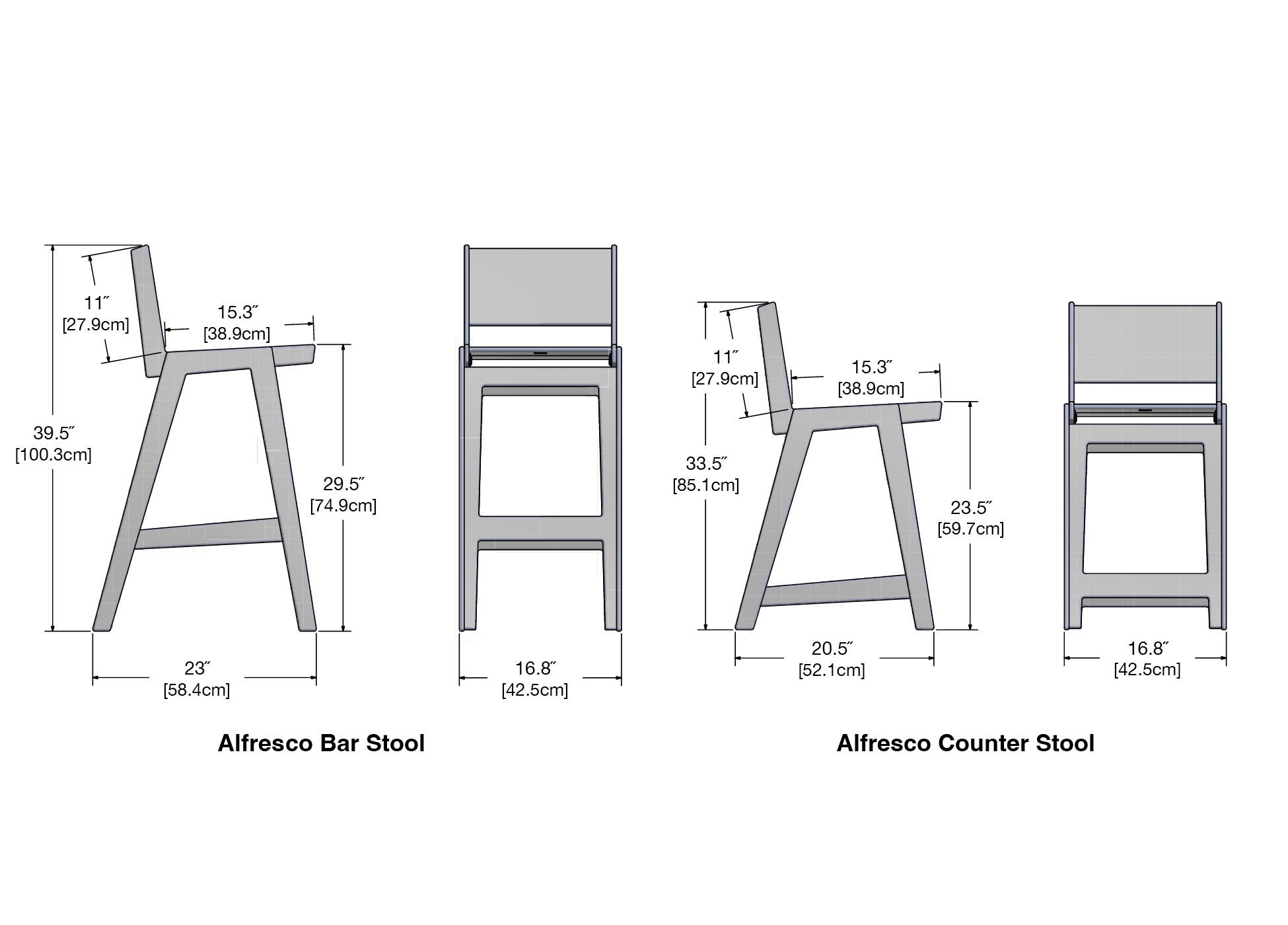 Alfresco Bar Stool Dimensions