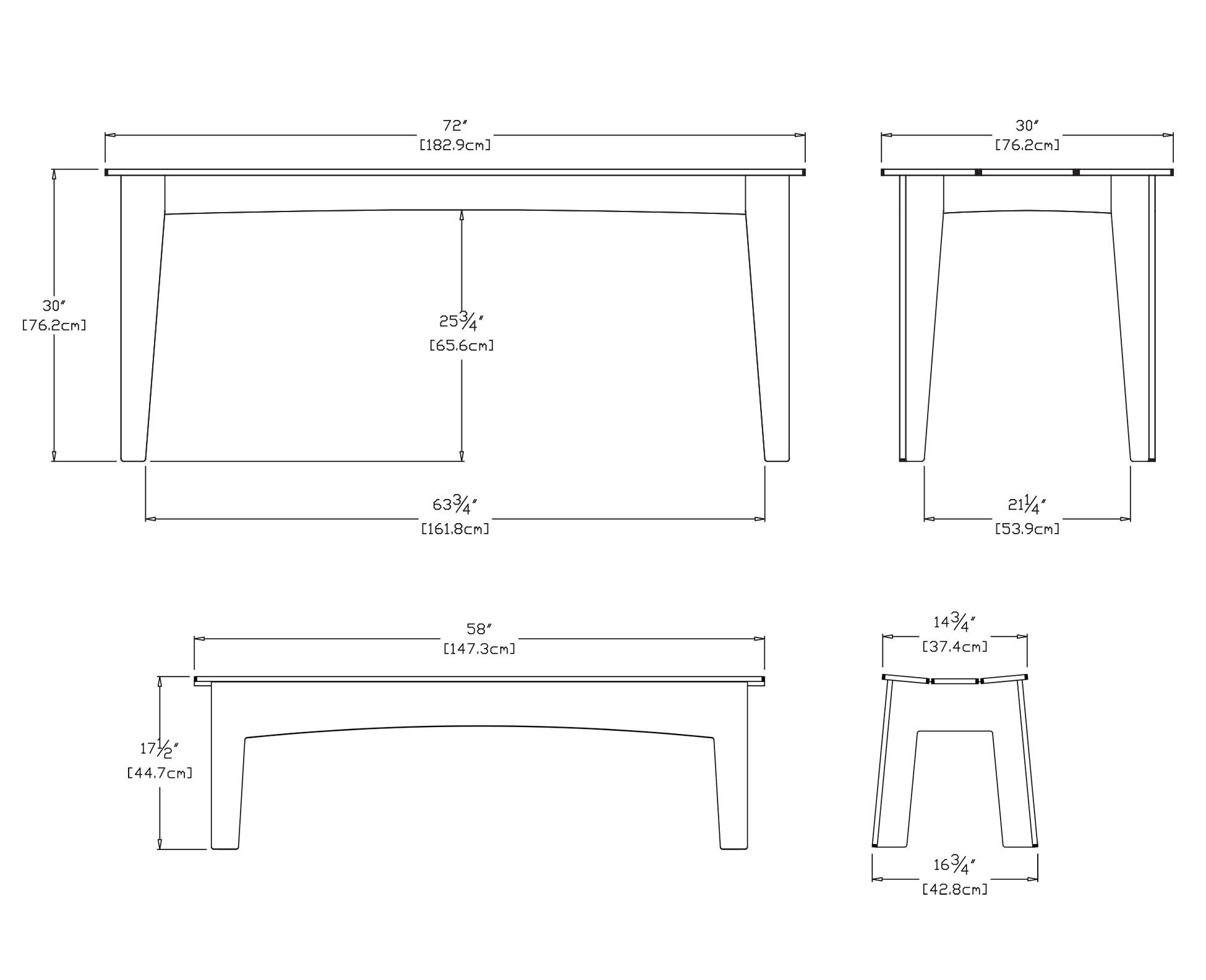 Alfresco Table 72 Dining Set Dimensions