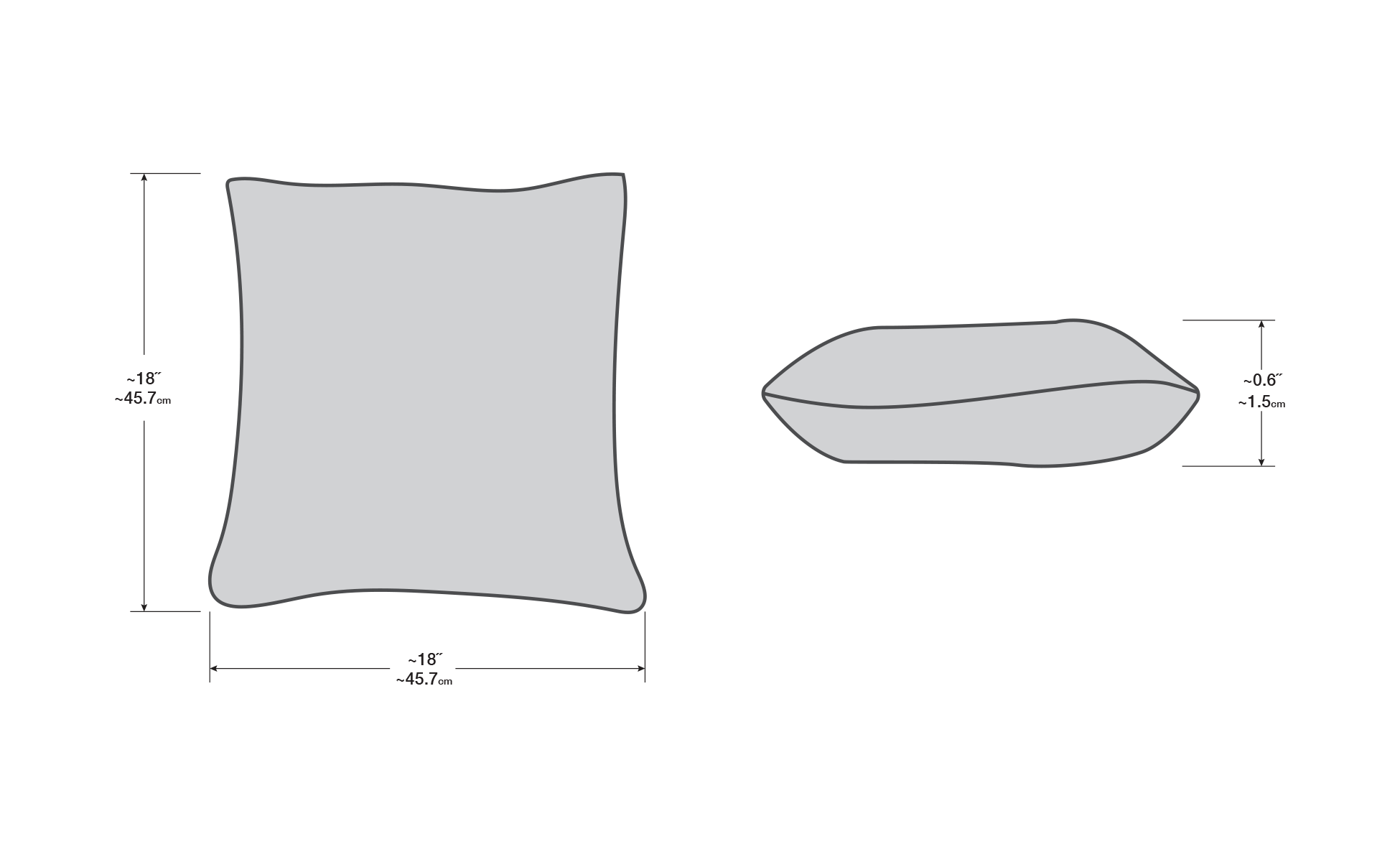 bläanks + loll Square Pillow Dimensions