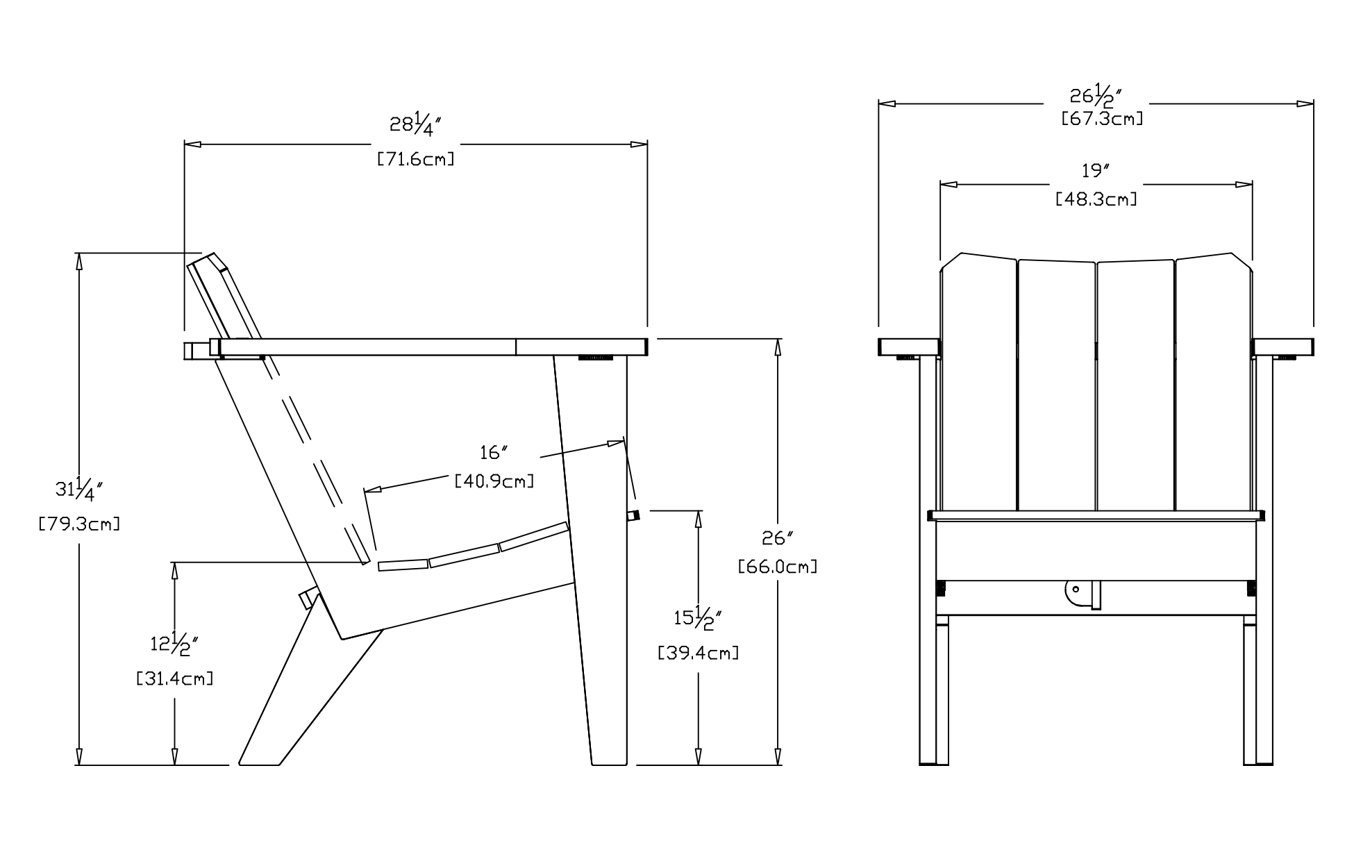 Deck Chair Dimensions