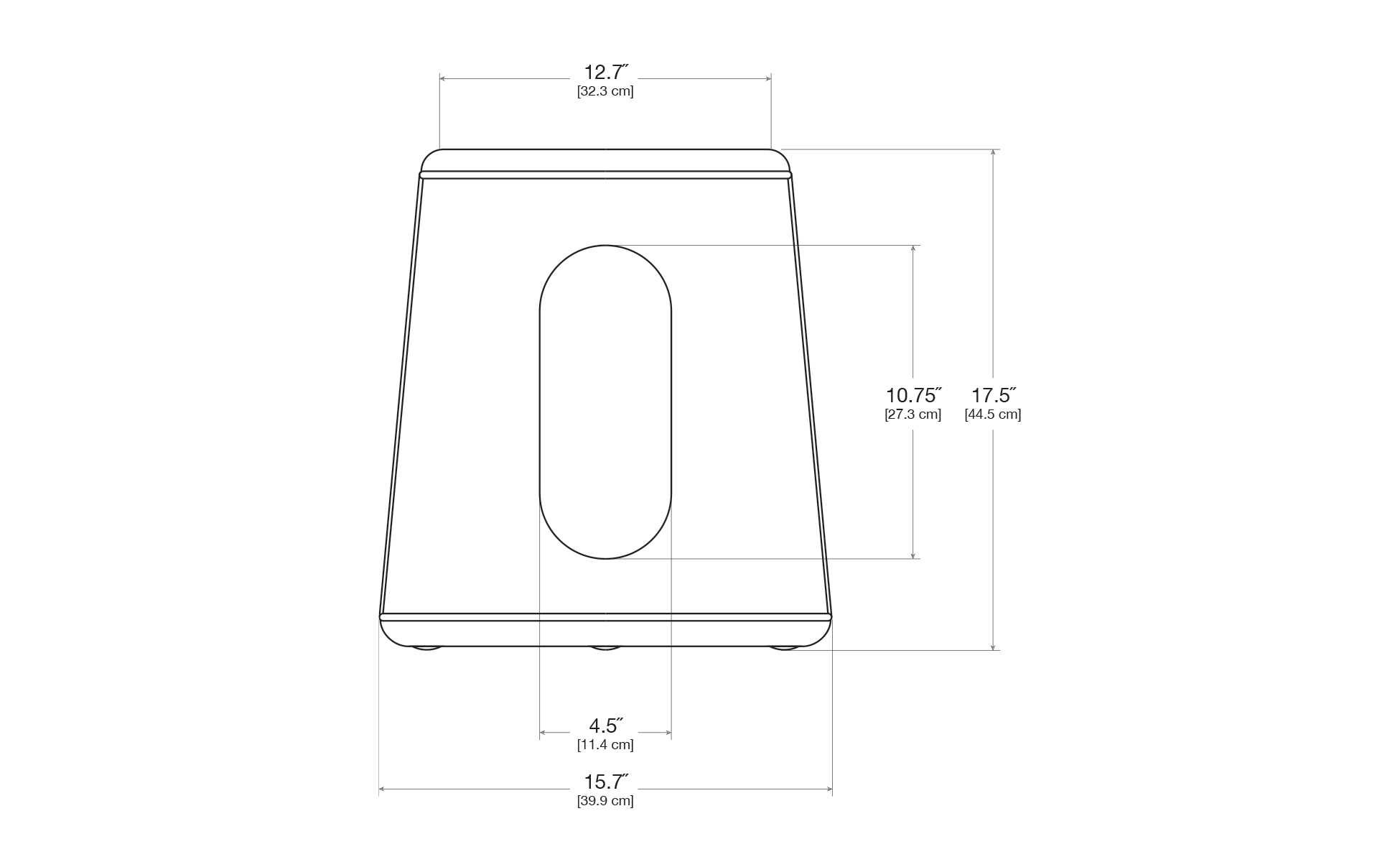 Dewey Stool Dimensions