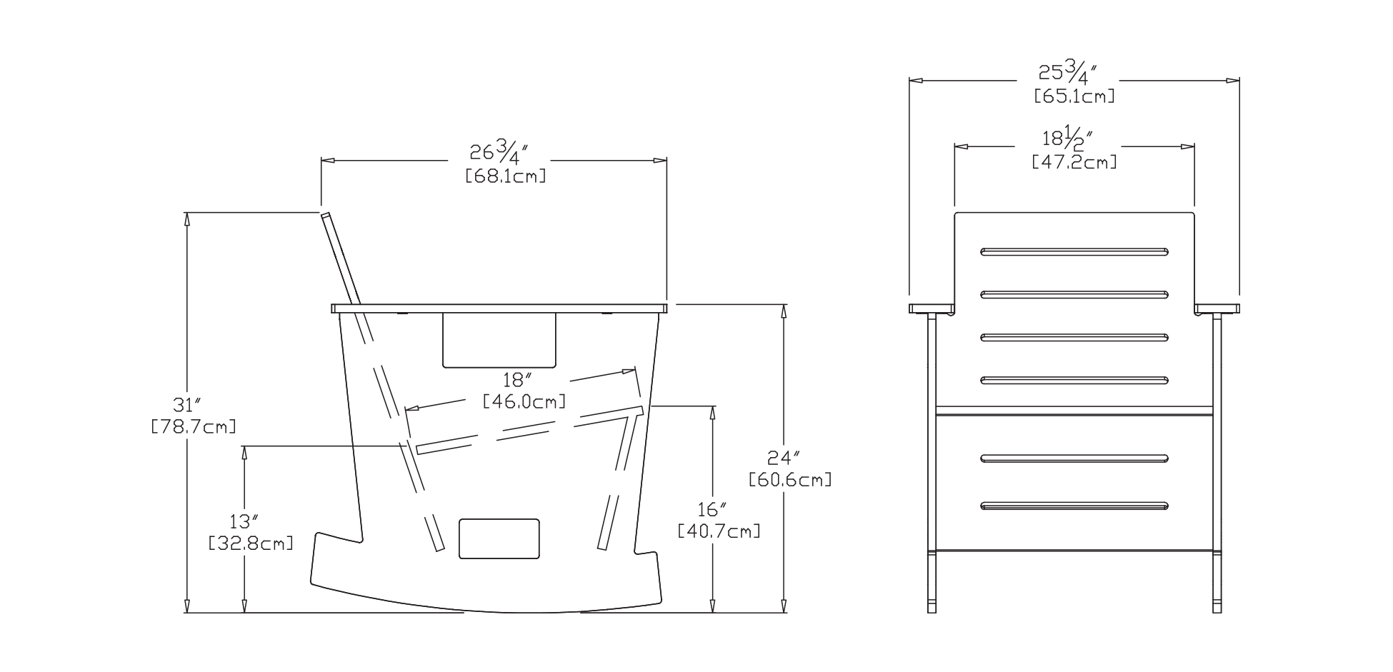 Go Club Rocker Dimensions