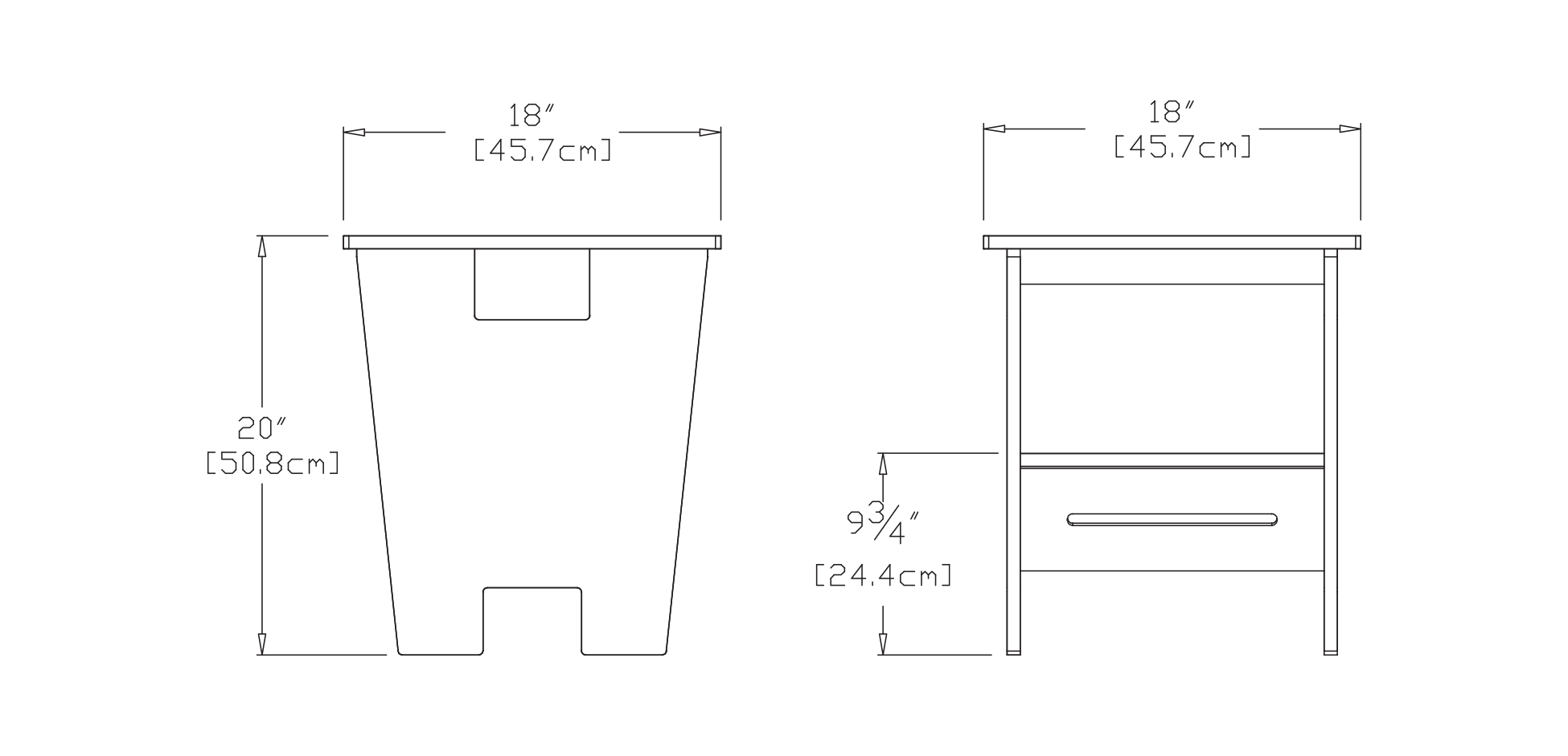 Go Side Table Dimensions