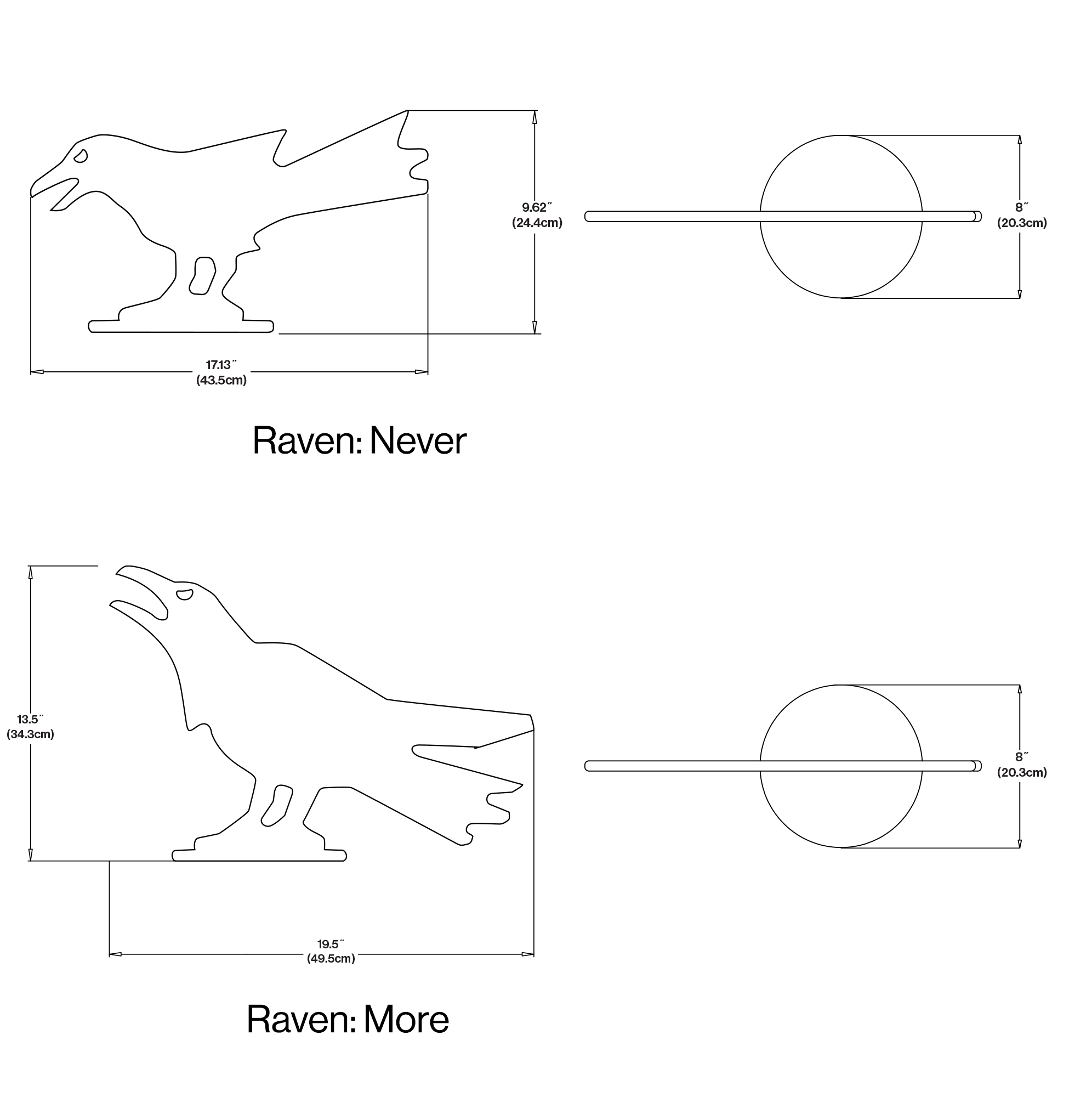 Halloween Ravens Dimensions