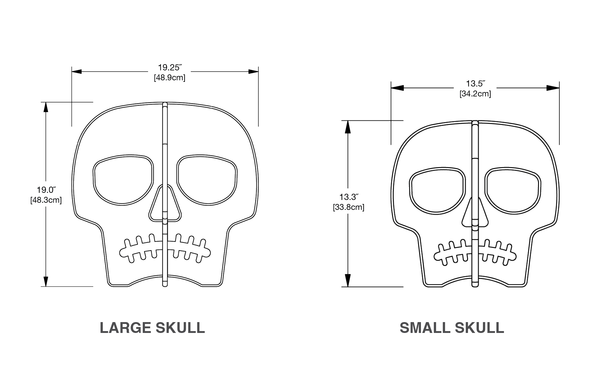 Halloween Skull Decorations Dimensions