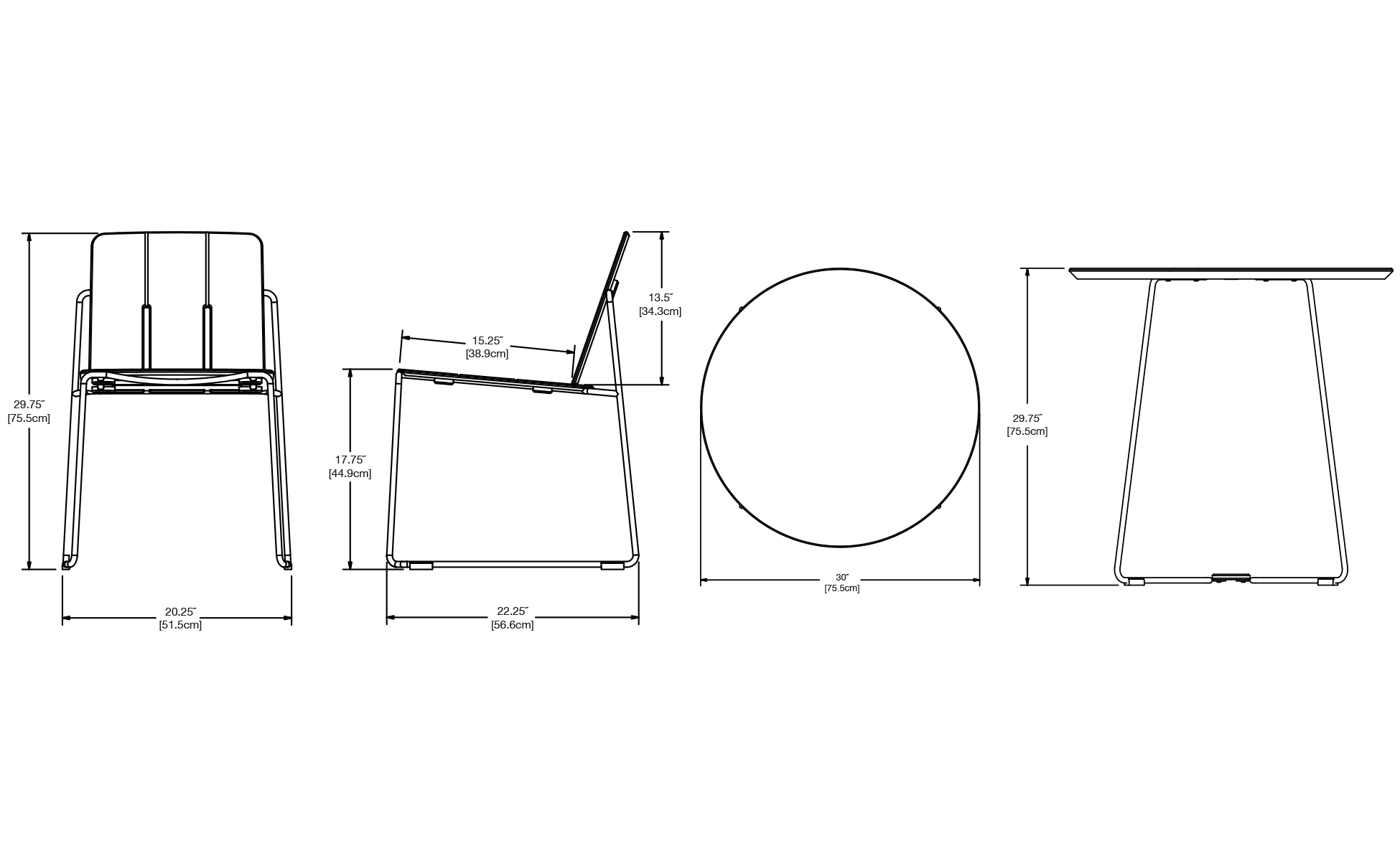 Keene Dining Set Dimensions