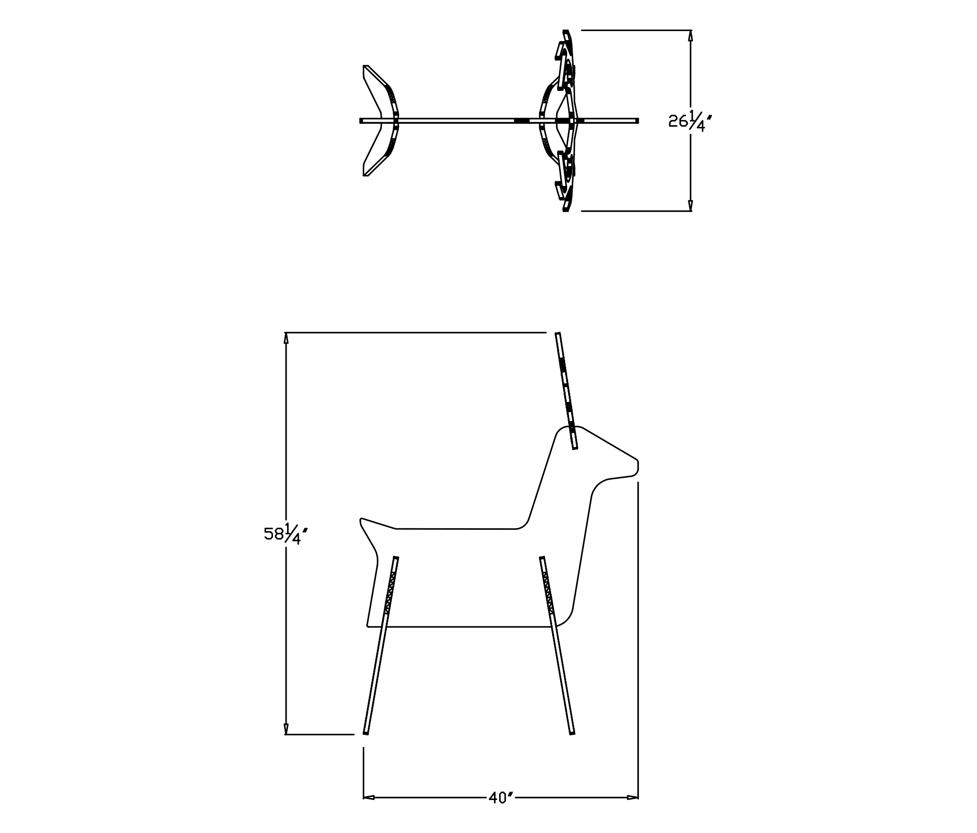 Large Modern Reindeer Dimensions