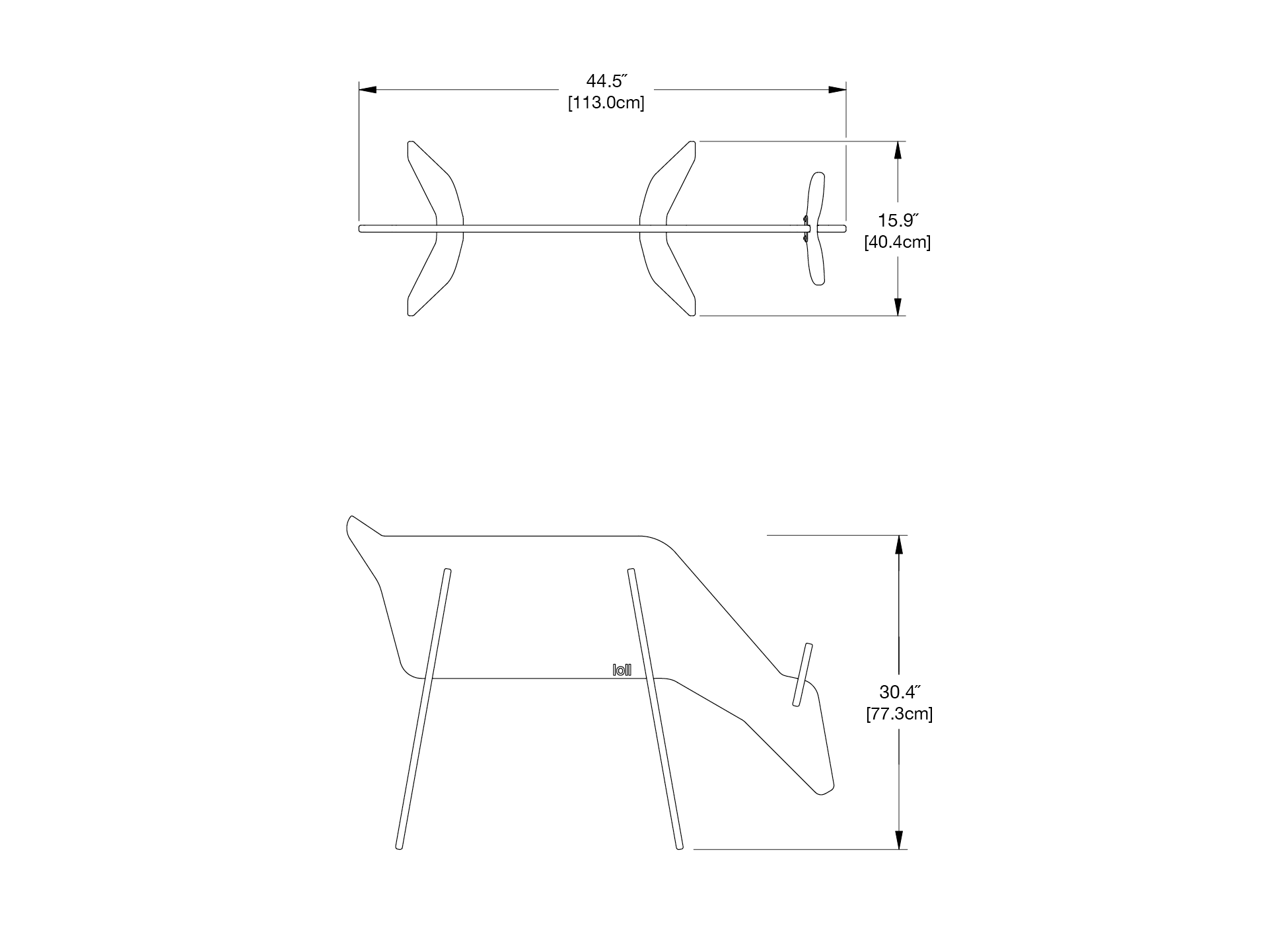 Modern Reindeer, Doe Grazing Dimensions