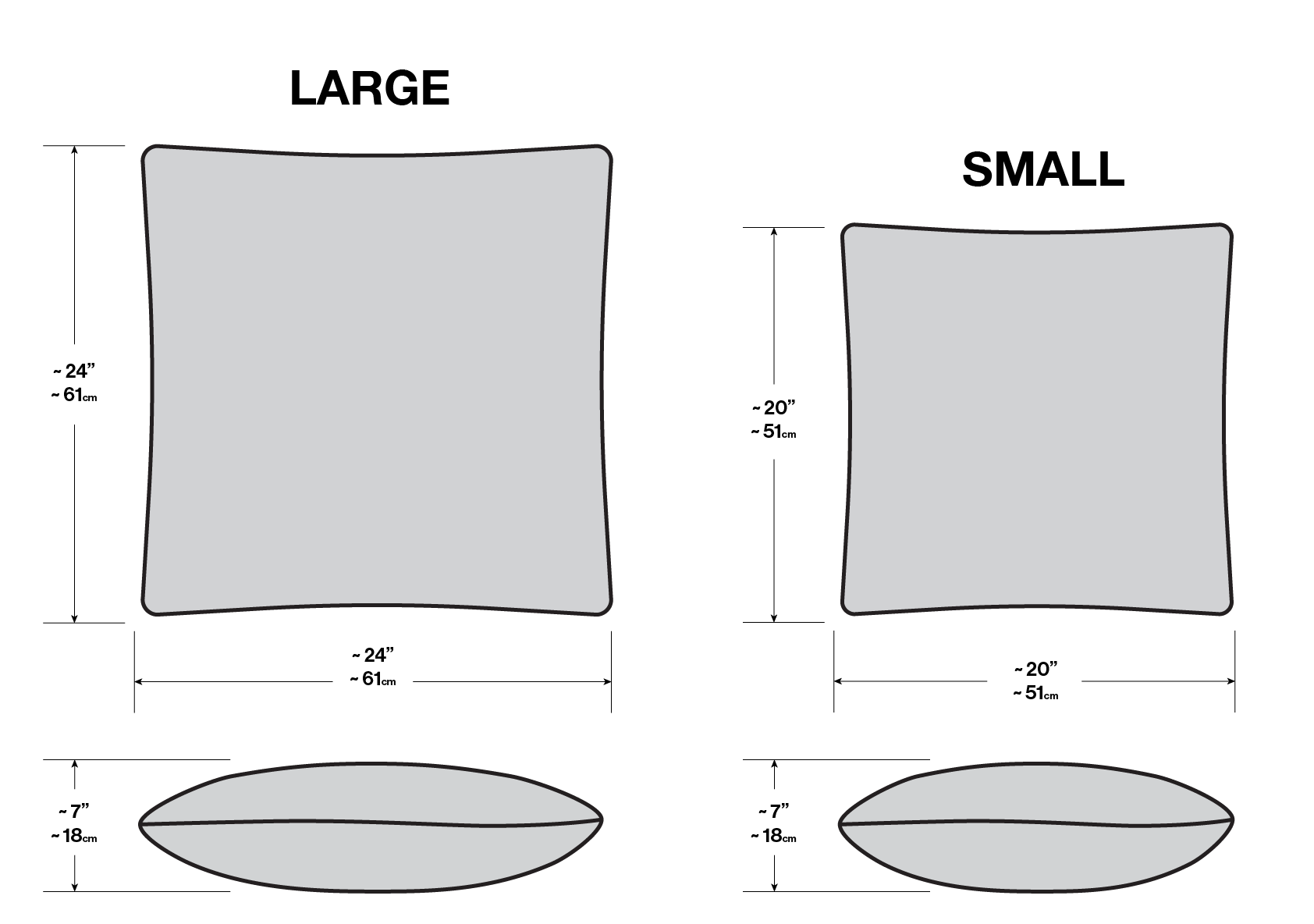 Loll Square Pillow Dimensions