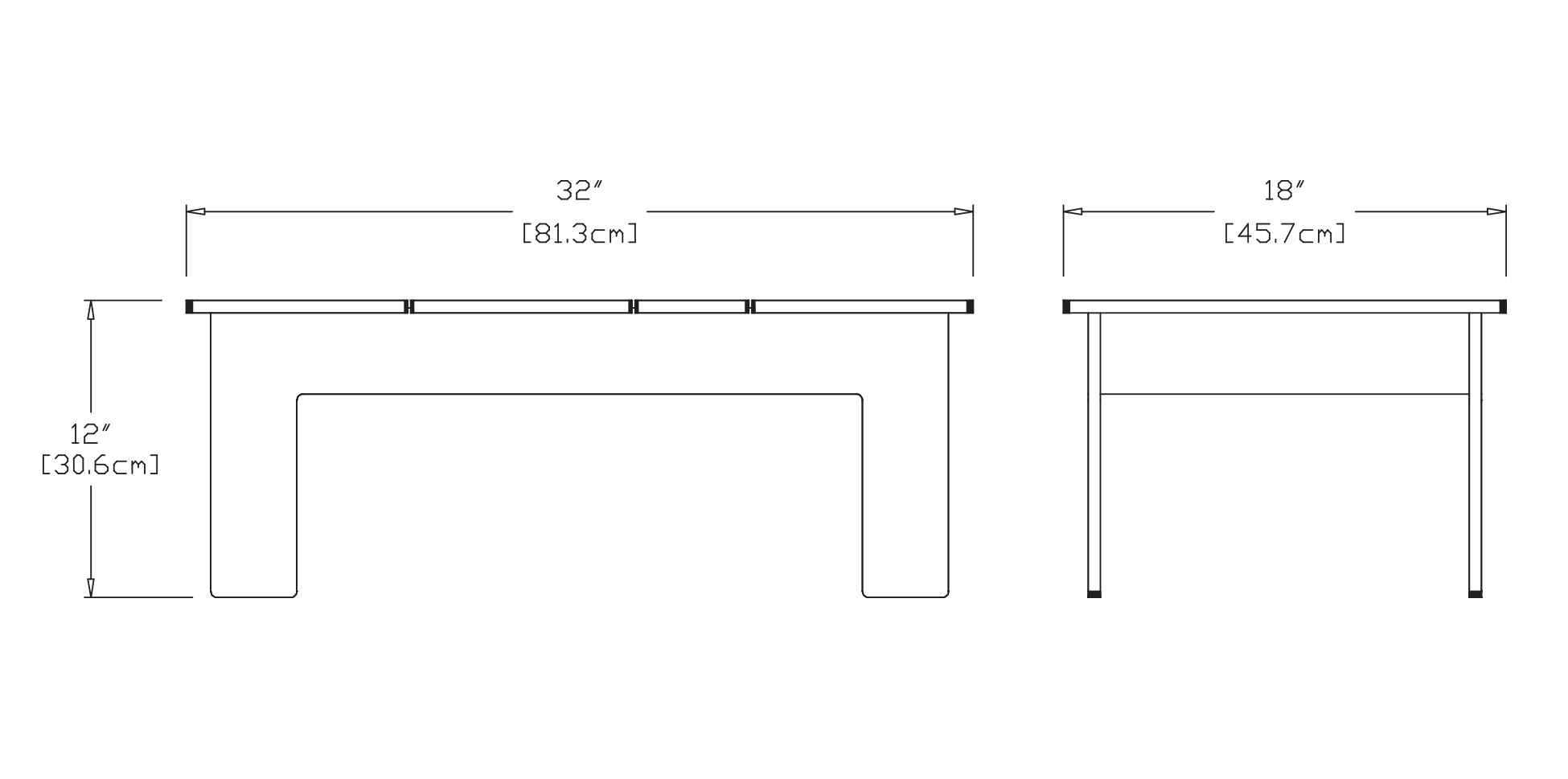 Lollygagger Cocktail Table (Rectangle) Dimensions