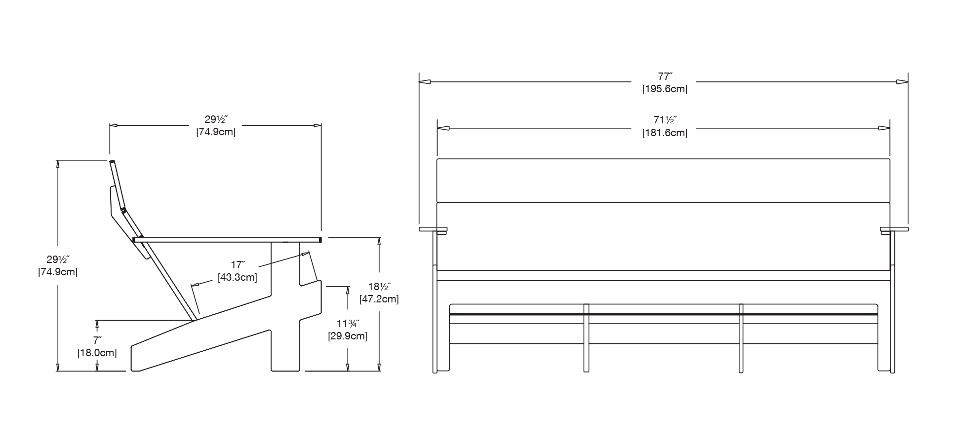 Lollygagger Sofa 77 Dimensions