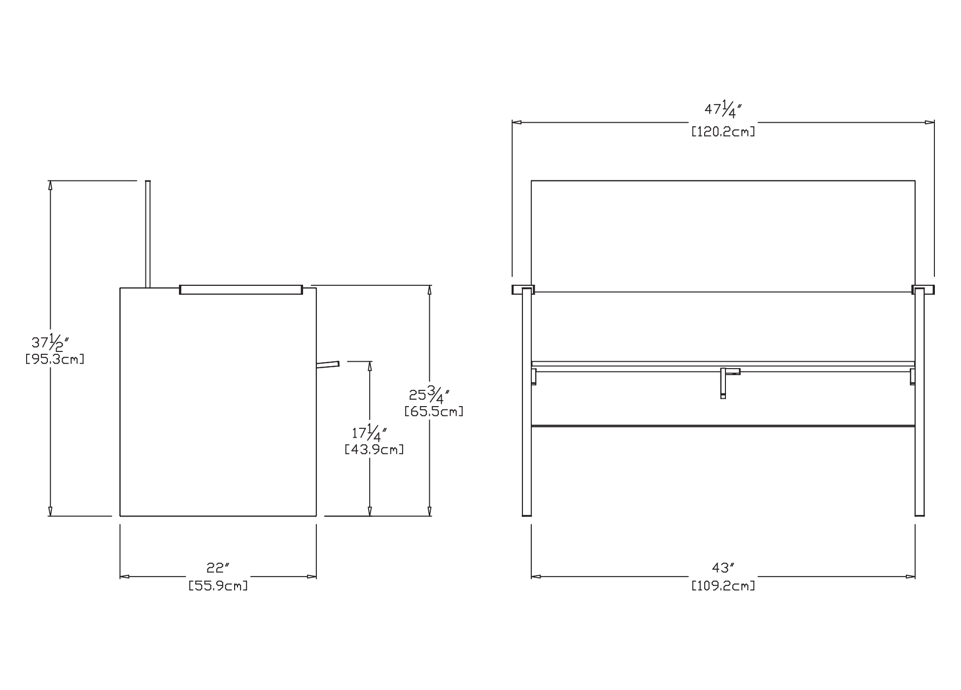 Lussi Bench Dimensions