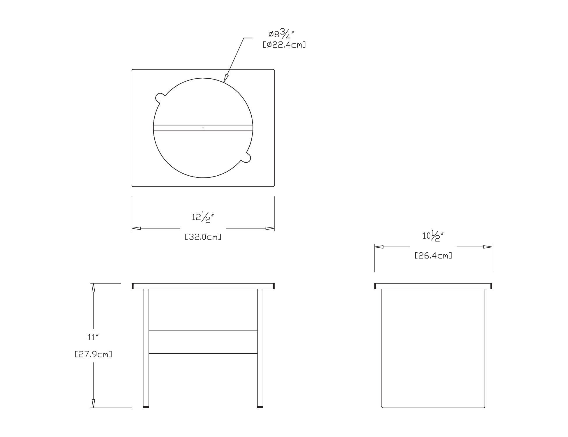 Minimalist Dog Bowl (Single, Large) Dimensions