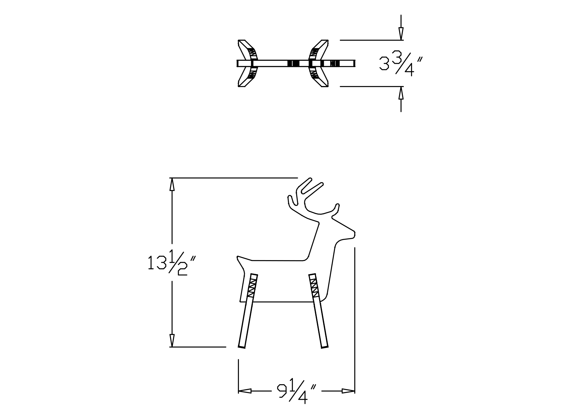 Modern Reindeer Dimensions