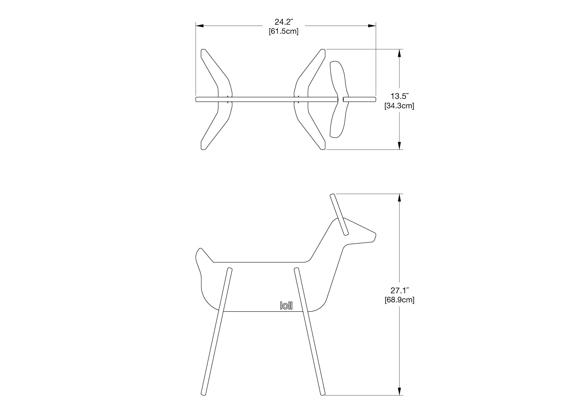 Modern Reindeer, Fawn Dimensions