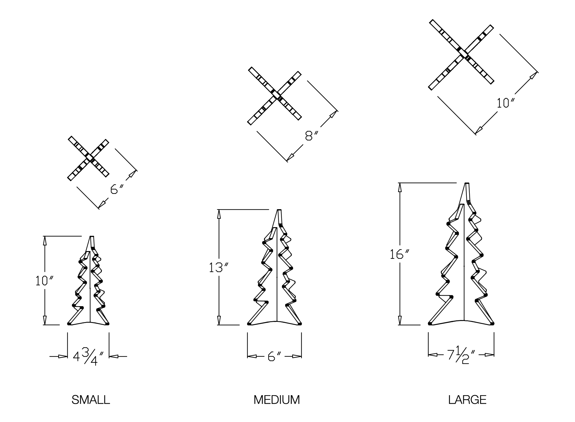 Modern Tabletop Tree Dimensions