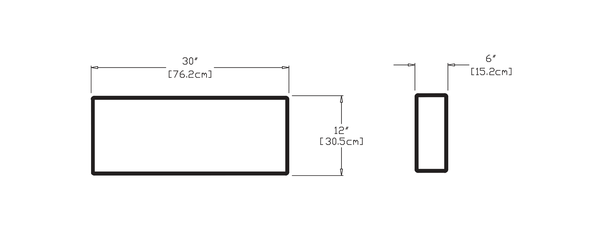 Platform One Accessory Arm Dimensions