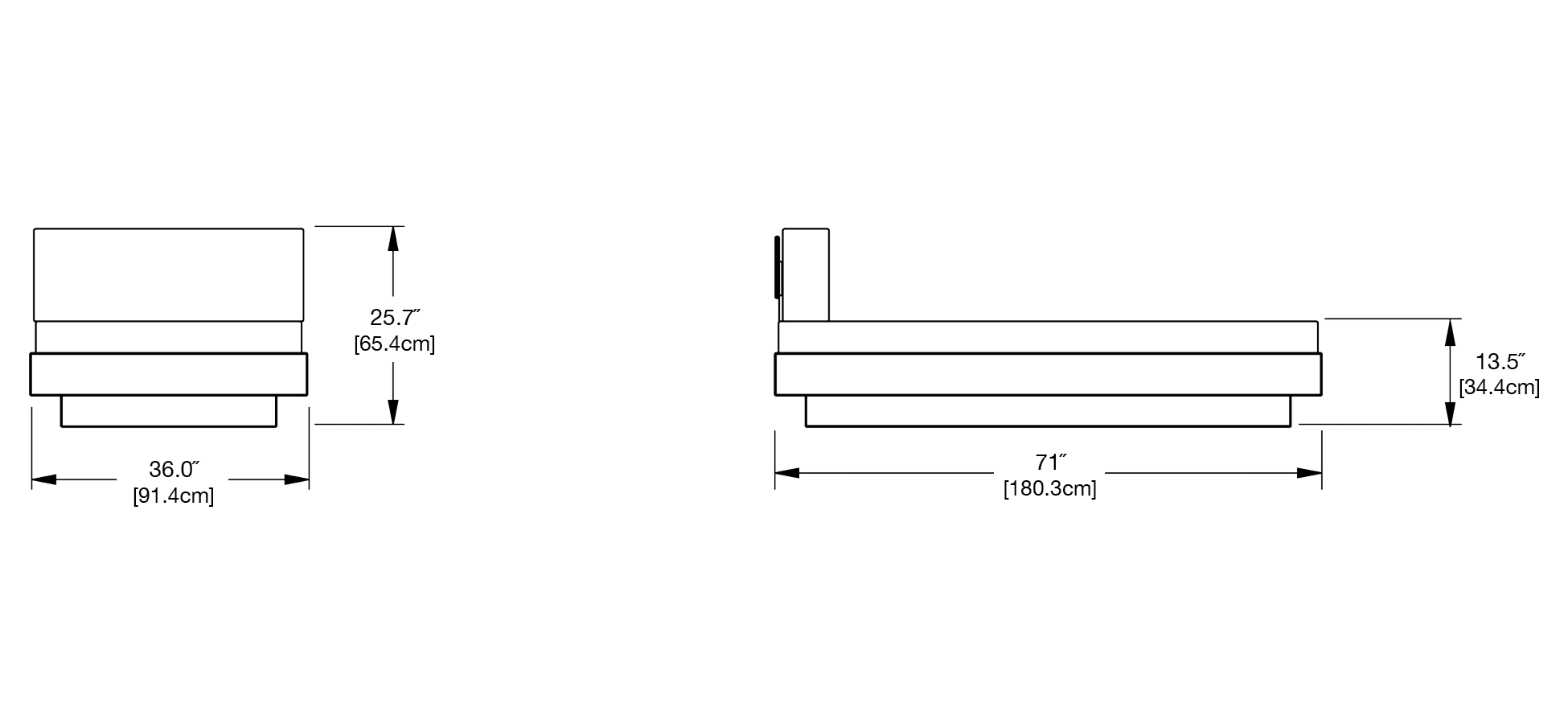 Platform One Chaise Lounge, Yard Sale Dimensions
