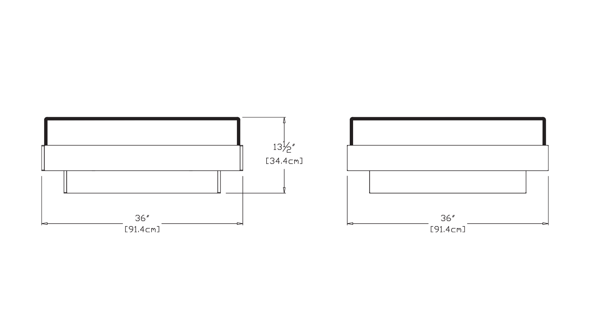 Platform One Ottoman Dimensions