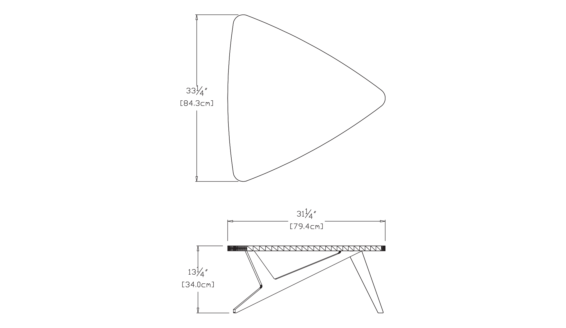 Rapson Cocktail Table Dimensions