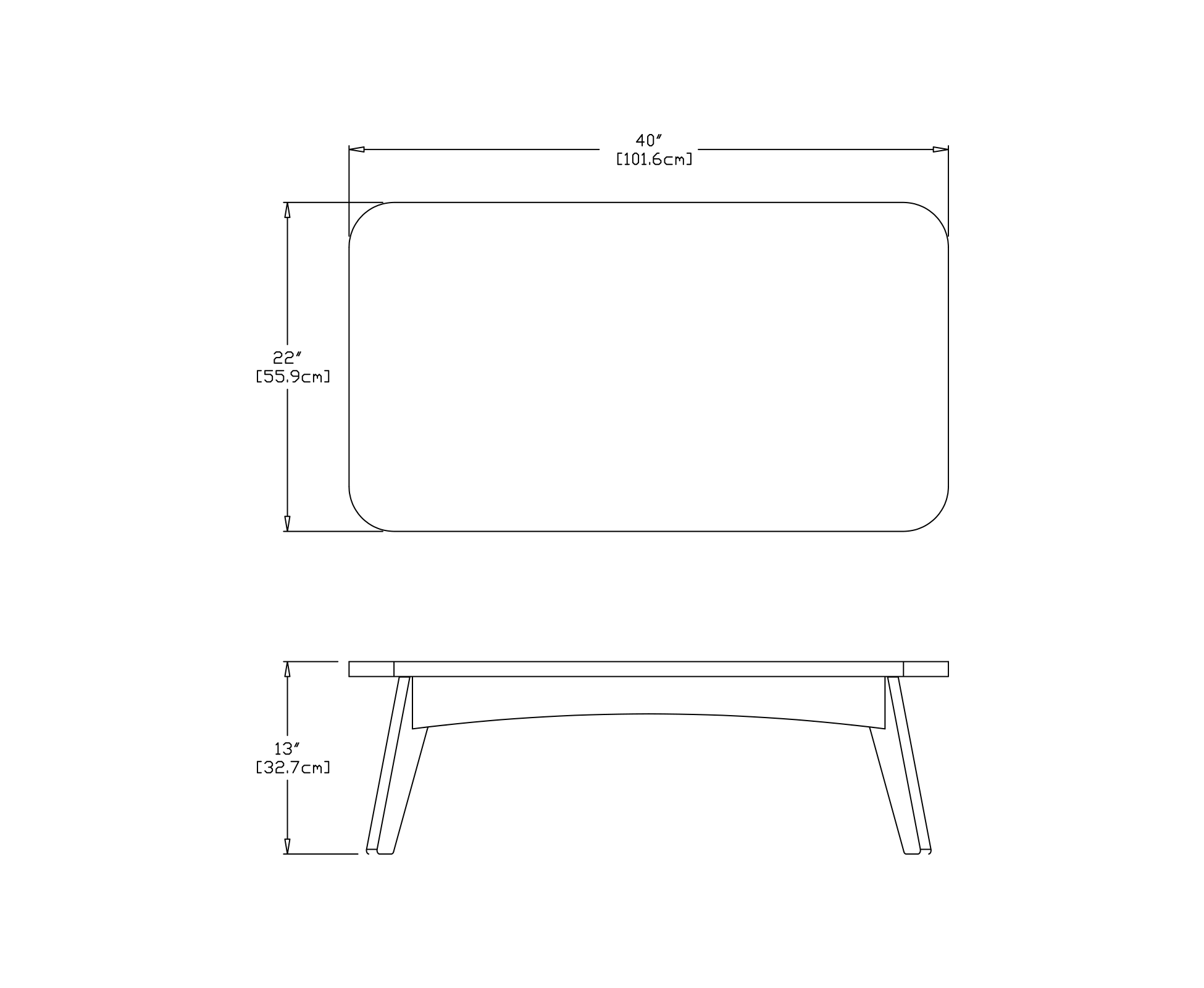 Satellite Cocktail Table (Rectangle) Dimensions