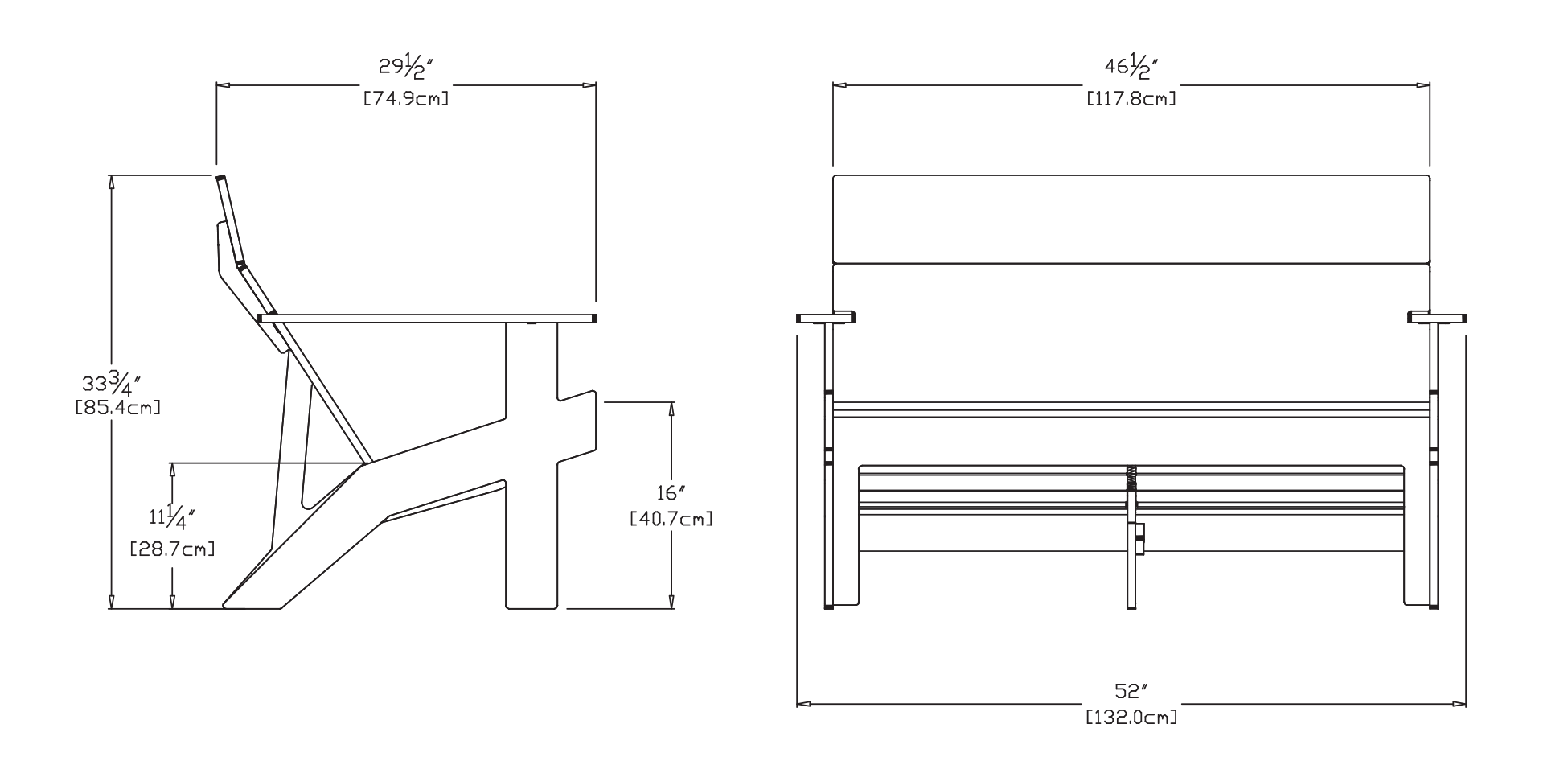 Tall Lollygagger Sofa Dimensions