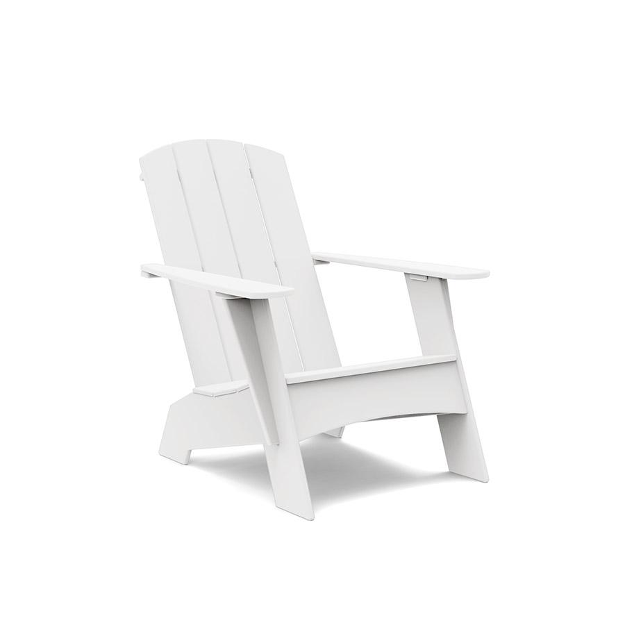 studio curved adirondack bench in white