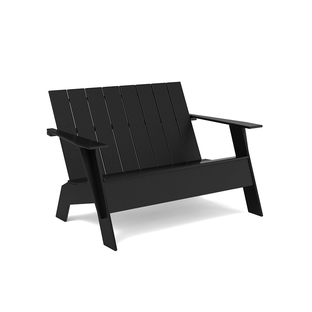 studio tall adirondack bench in black