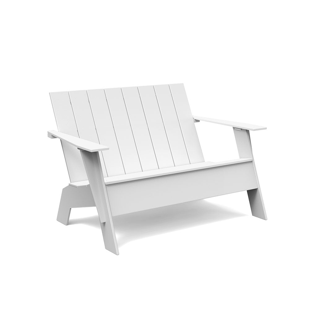 studio tall adirondack bench in white