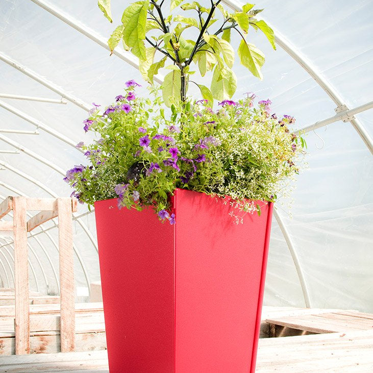 tall modern planter recycled poly