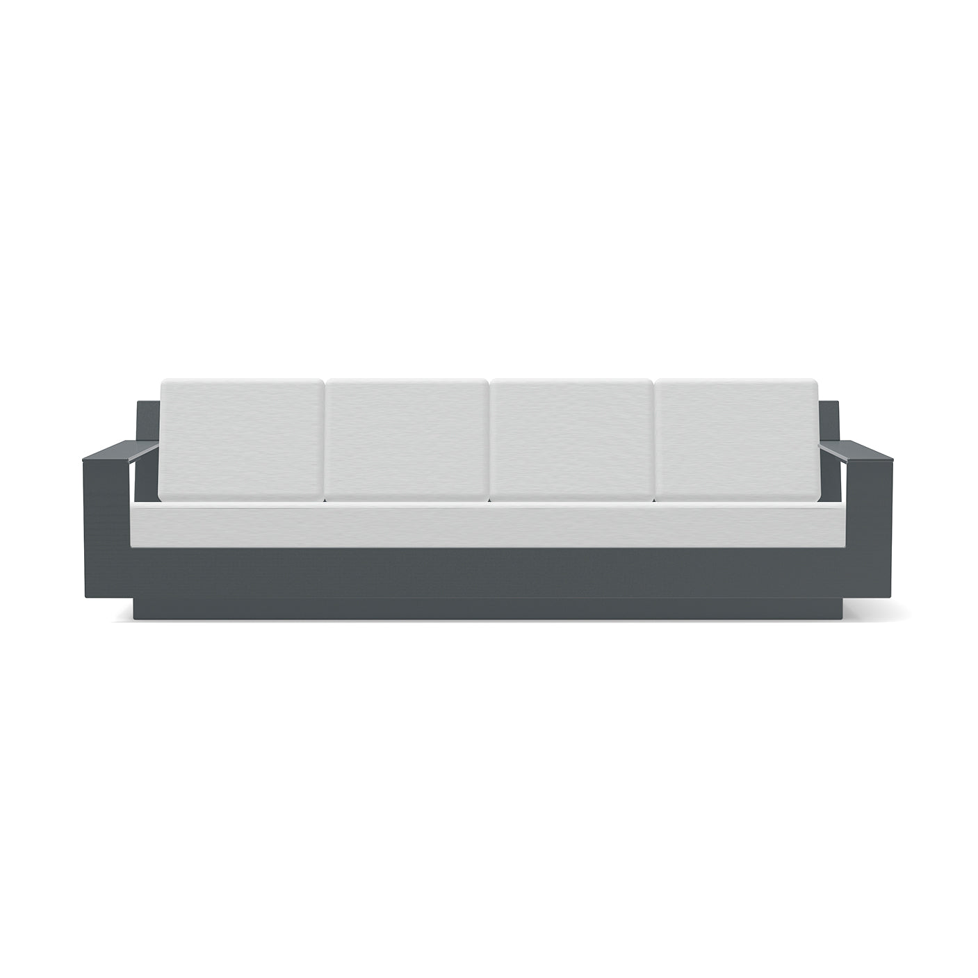 front view of nisswa 96 with black frame and cast silver cushion
