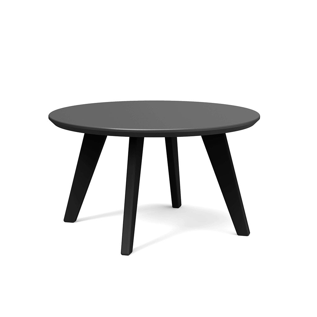 black studio shot of round satellite end table 26 inch