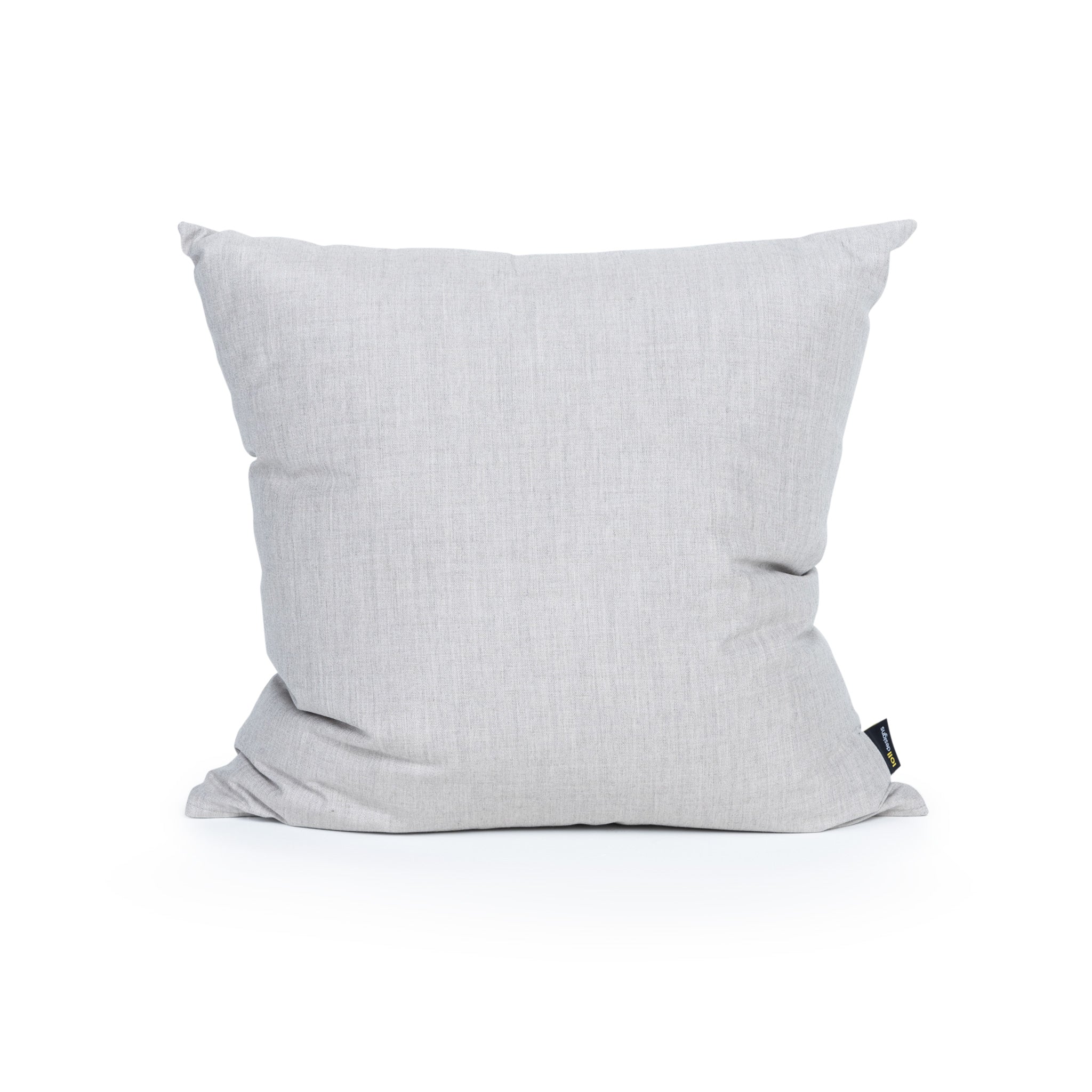 studio image of large, silver pillow