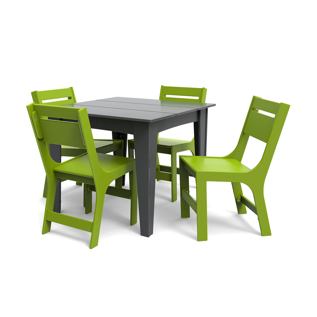 Alfresco Square Table (36) + Cricket Chairs Leaf Green Bundle