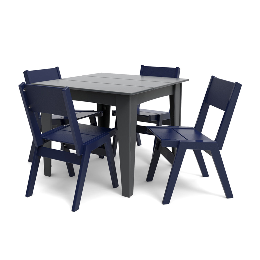 Alfresco Square Table (36) + Alfresco Dining Chairs Navy Blue Bundle