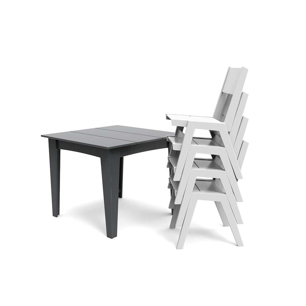 Alfresco Square Table (36) + Alfresco Dining Chairs Cloud White Bundle