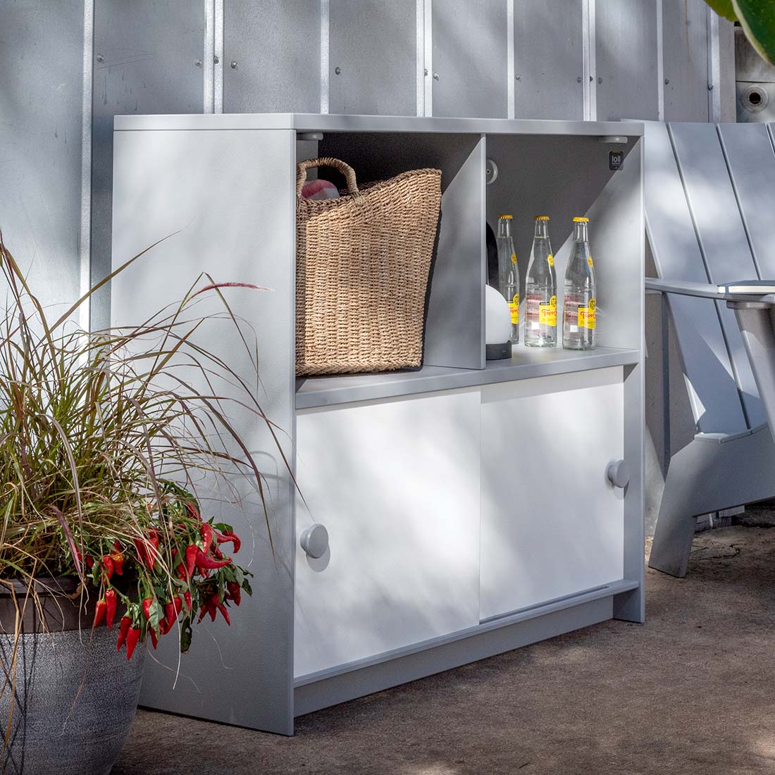 Outdoor Storage Slider Cubby Cabinet – Loll Designs