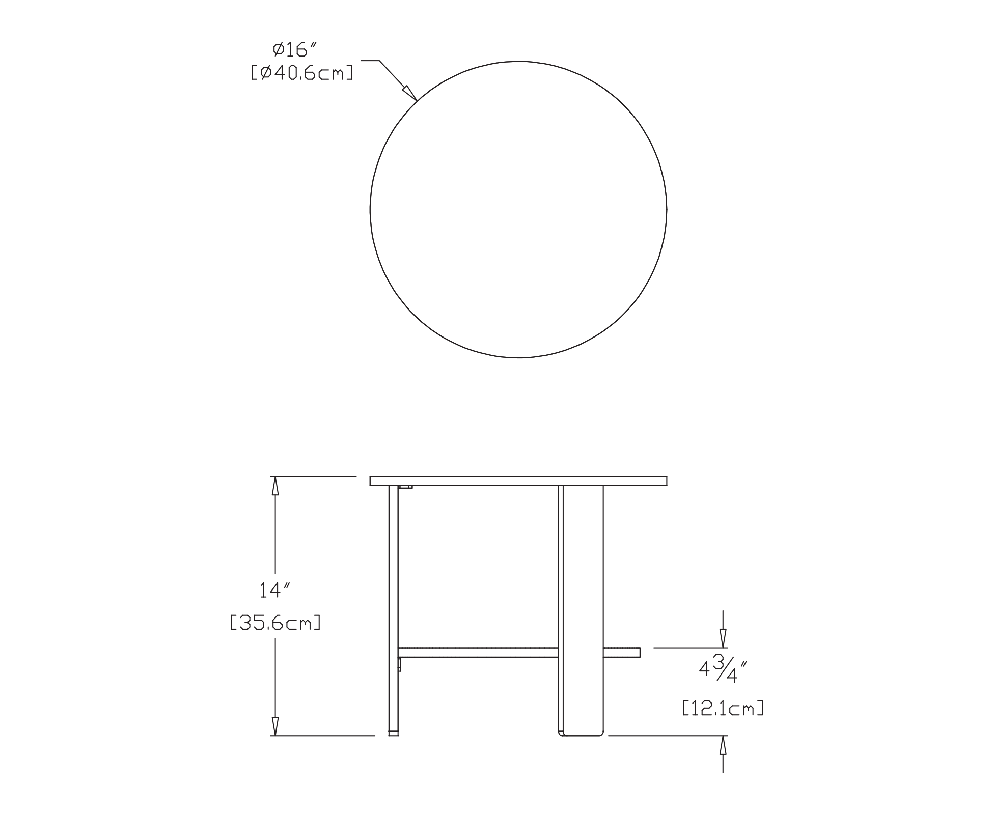 Lollygagger Side Table Dimensions