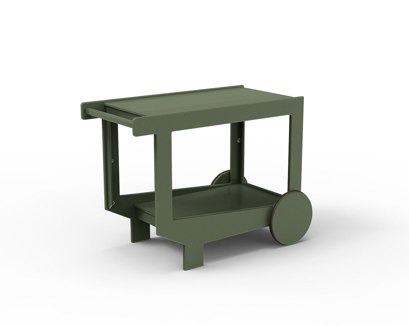 Outdoor Modern Bar Cart Made from Recycled Material by Loll Designs