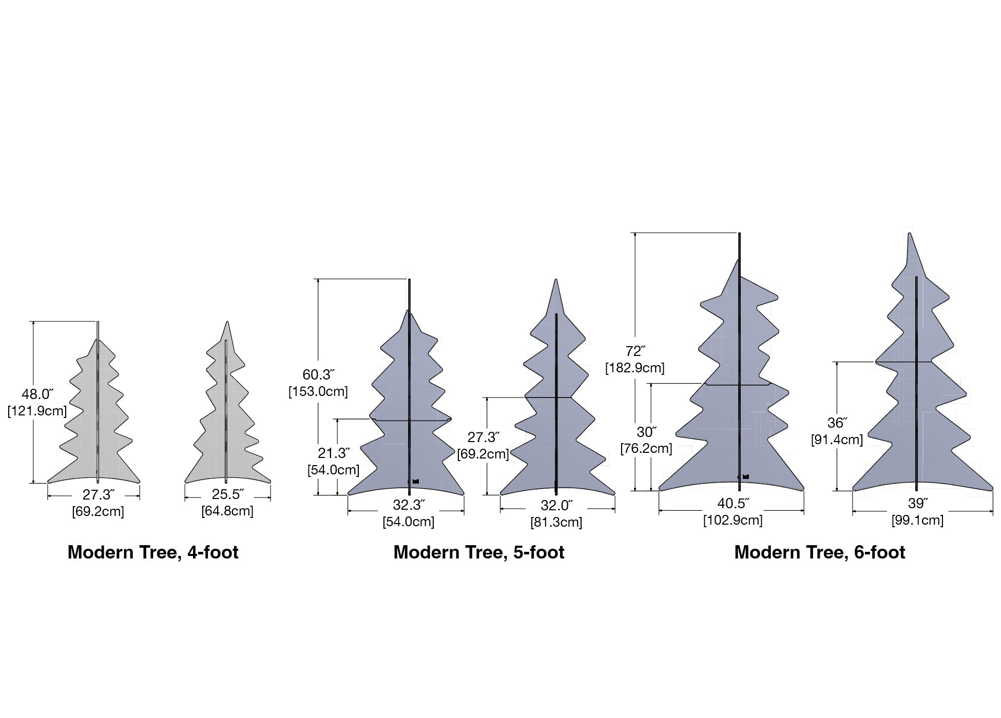 Modern Tree Dimensions
