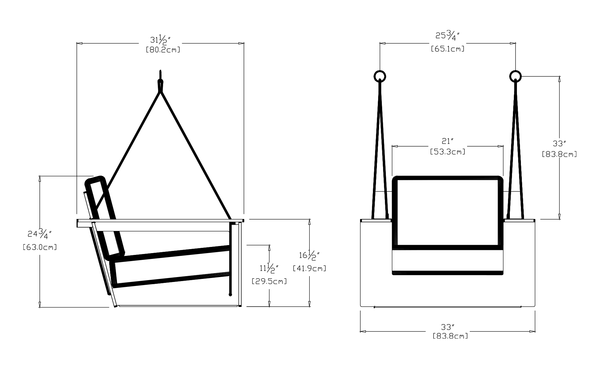 Nisswa Swing Dimensions