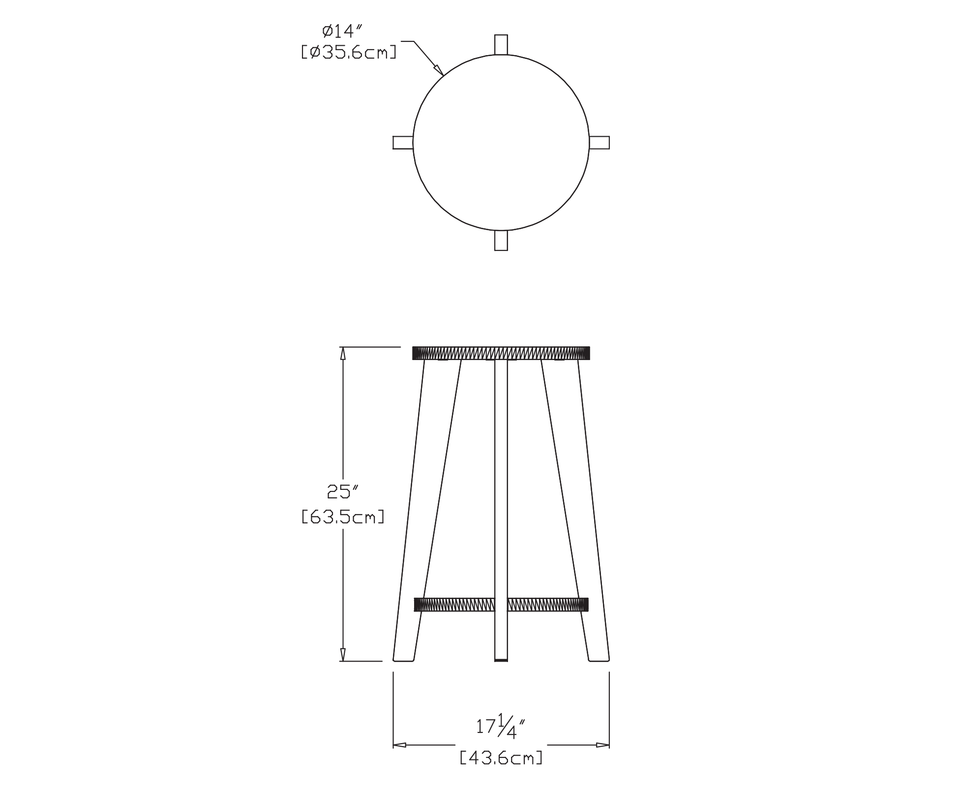 Norm Counter Stool Dimensions