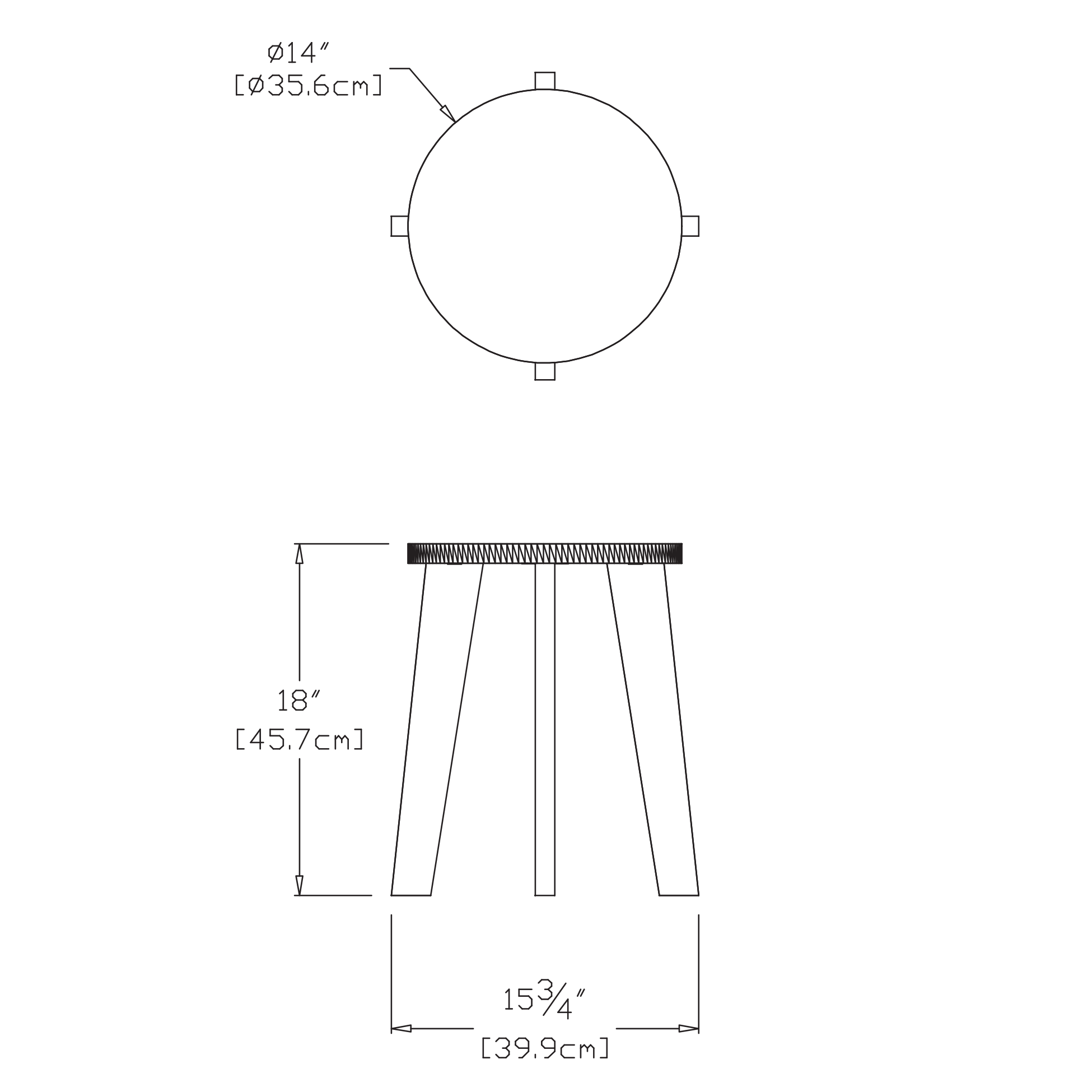 Norm Dining Stool Dimensions