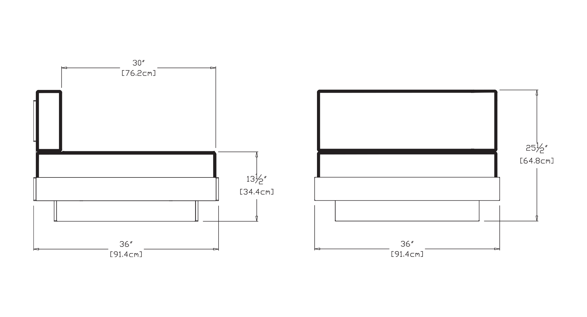 Platform One Lounge Dimensions