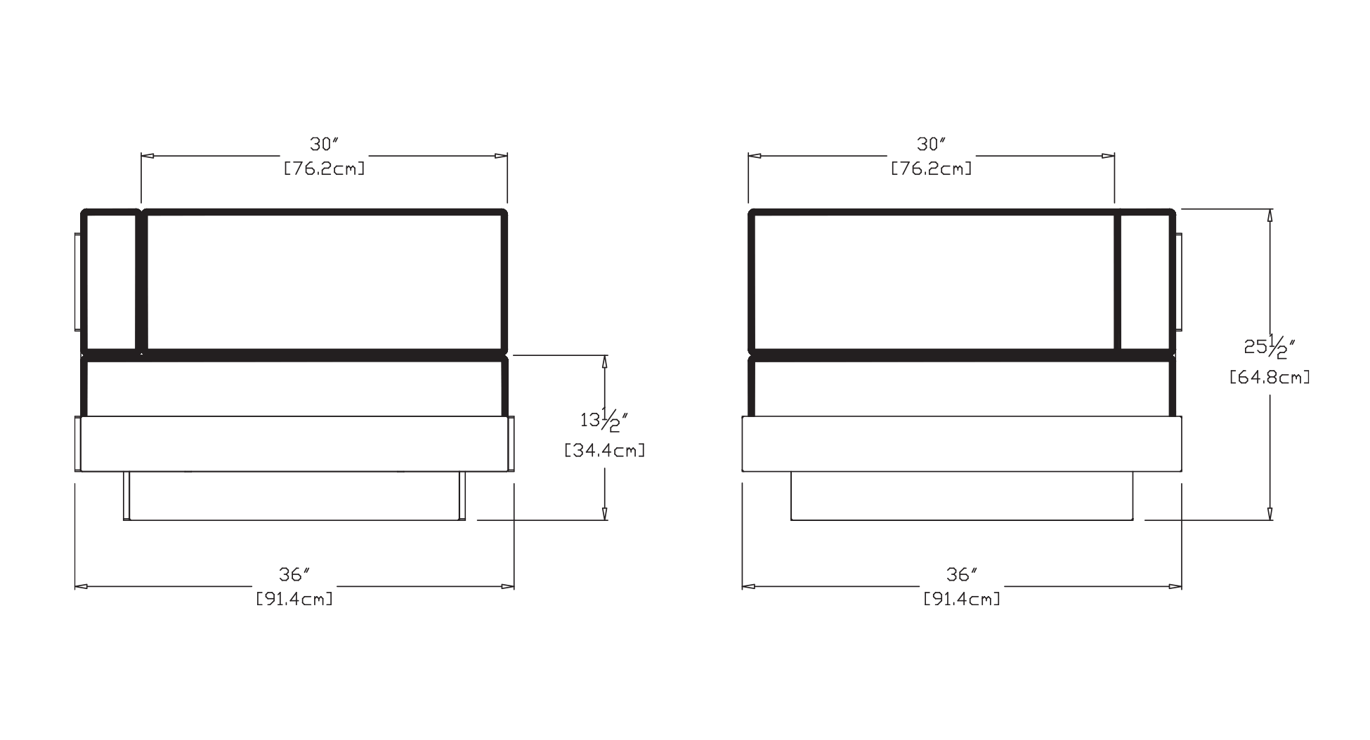 Platform One Sectional Corner Dimensions