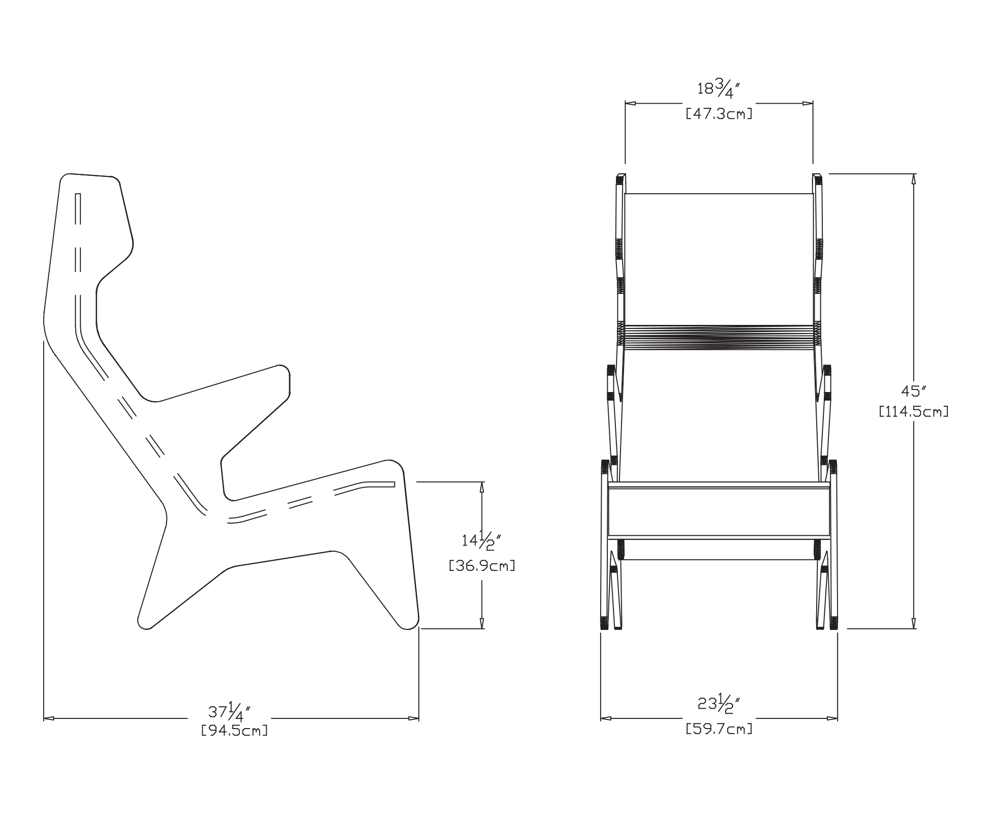 Rapson Cave Chair Dimensions