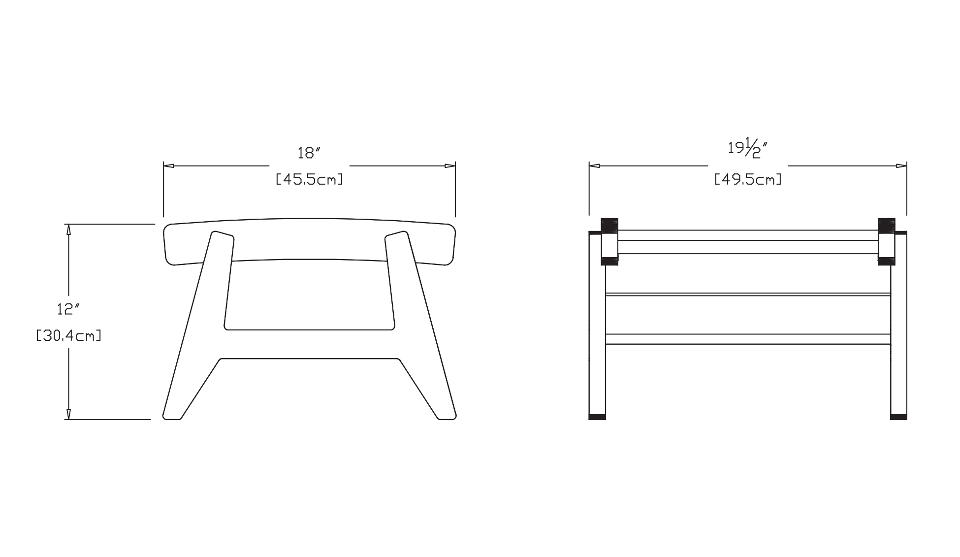 Rapson Ottoman Dimensions