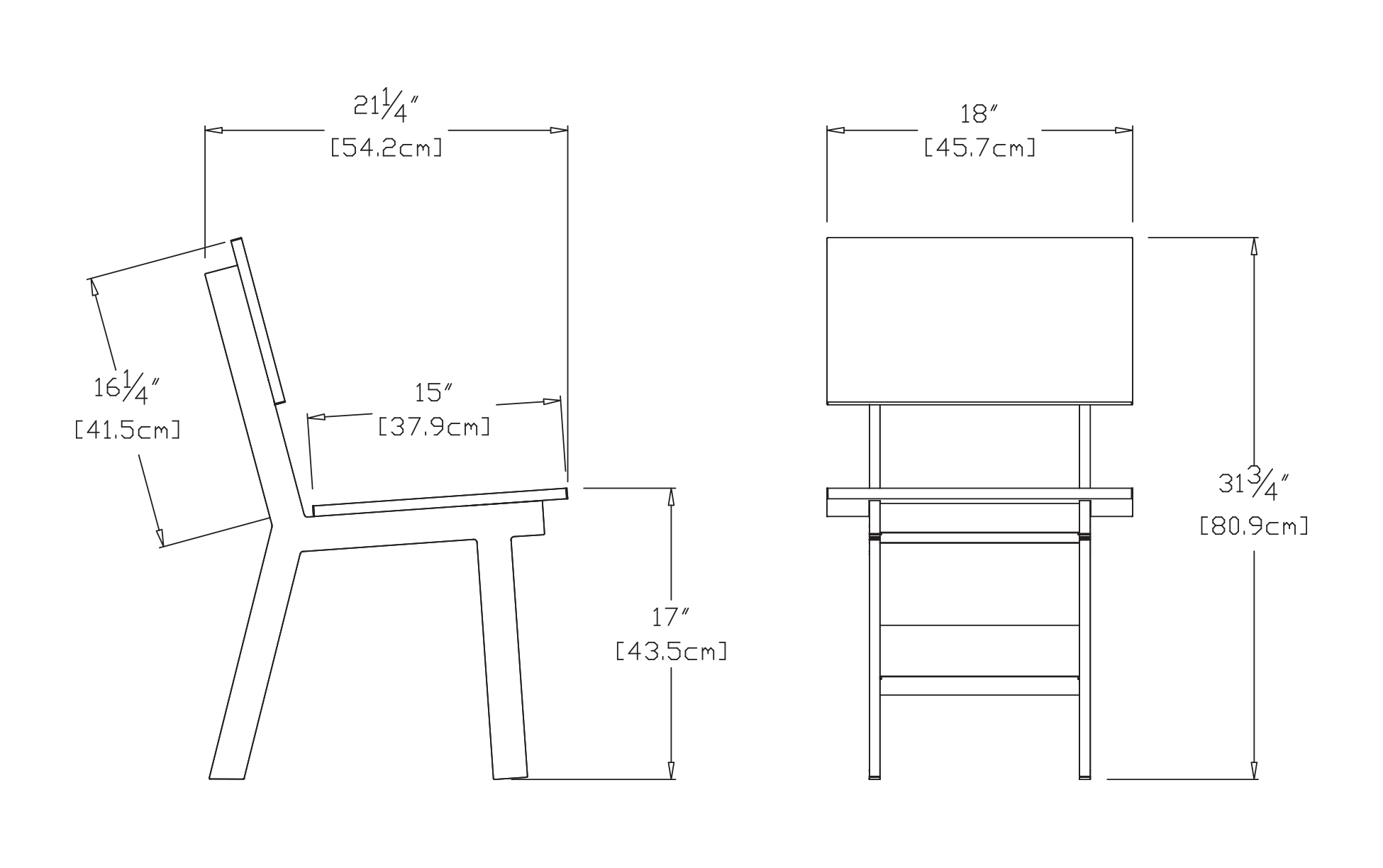 Emin Dining Chair Dimensions