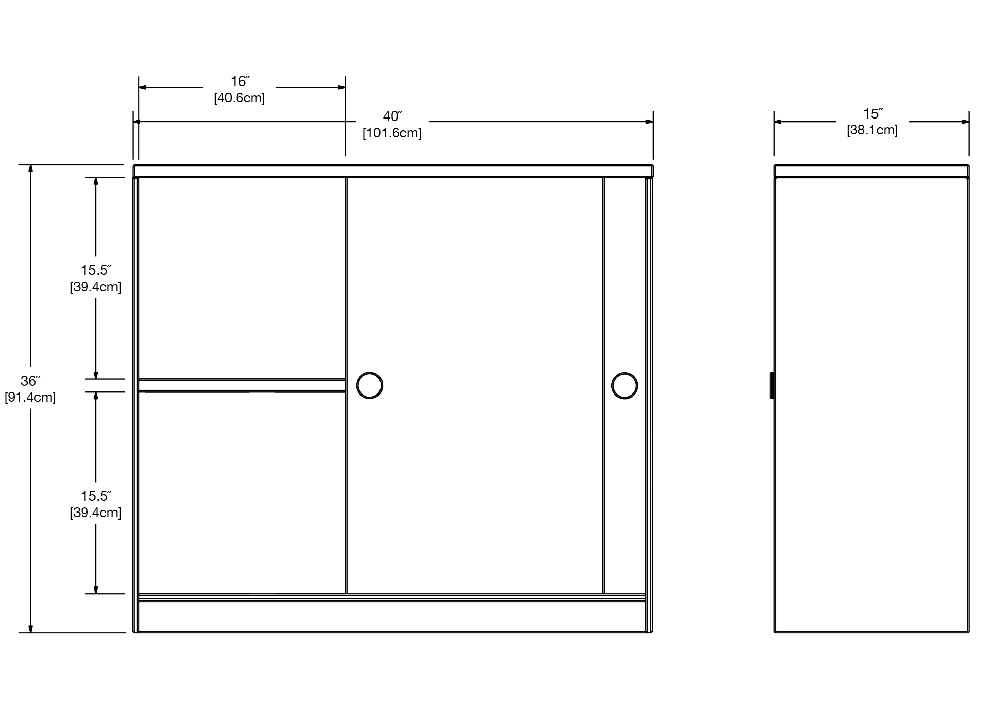 Slider Cabinet Dimensions