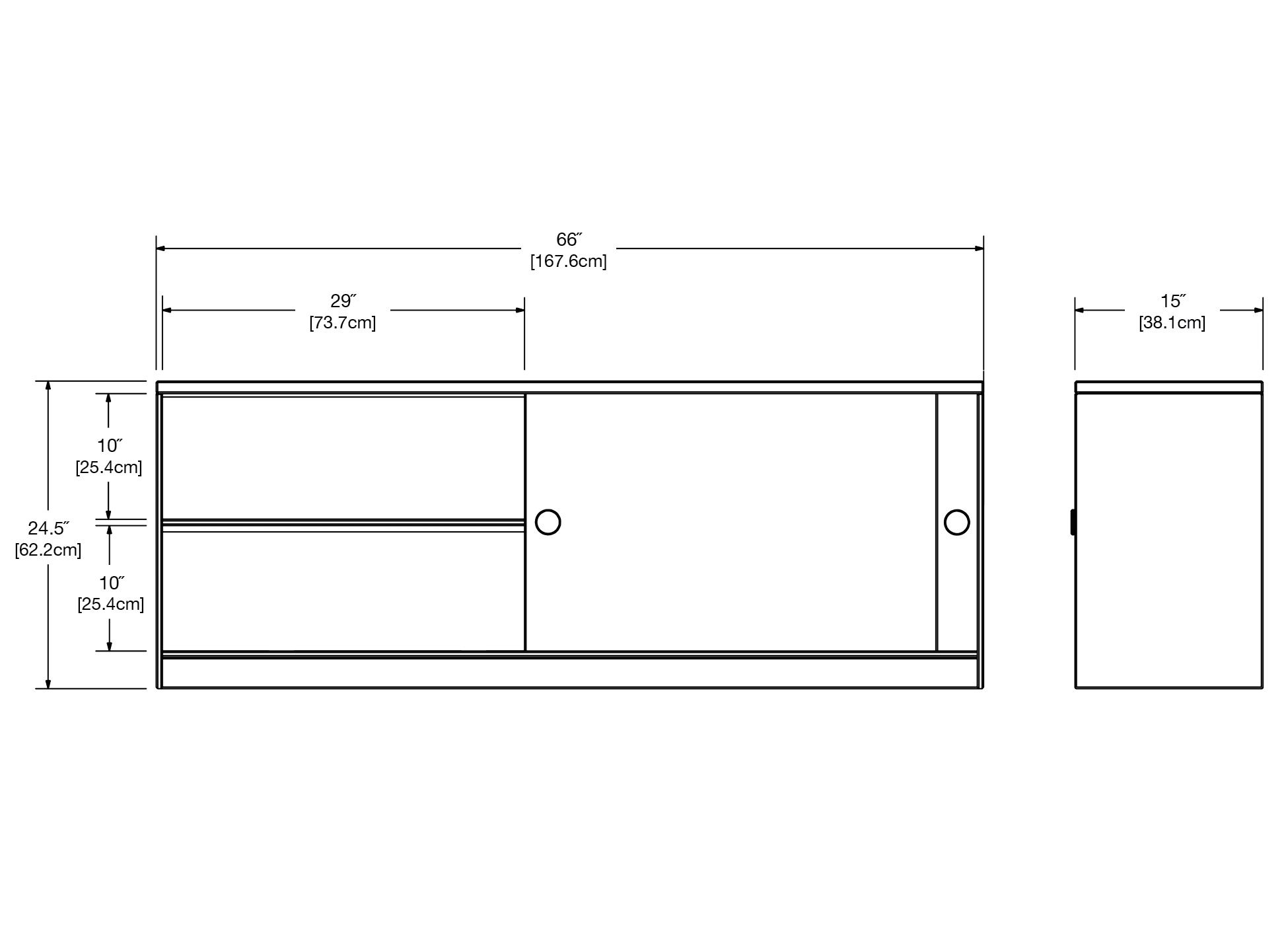 Slider Console Dimensions